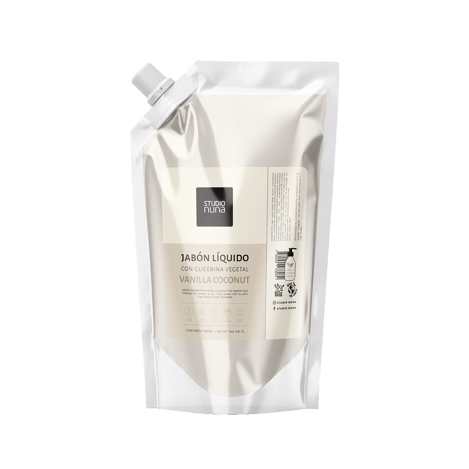 Jabón Líquido 500ml Coco Vainilla Refill